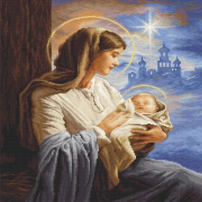 Saint Mary and The Child B617L Counted Cross-Stitch Kit Image 2