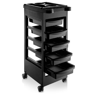 Saloniture Beauty Salon Trolley Mobile Equipment Cart with Drawers Tool Storage Image 1