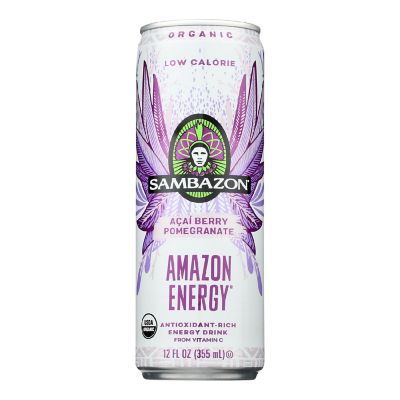 Sambazon Organic Amazon Energy Drink - Low Calorie - Case of 12 - 12 fl oz Image 1
