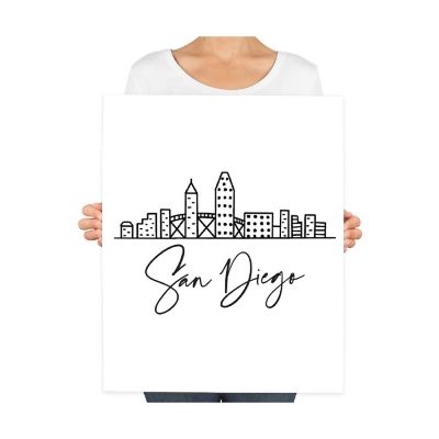 San Diego Skyline BW 16x20in 1-Pack Image 2