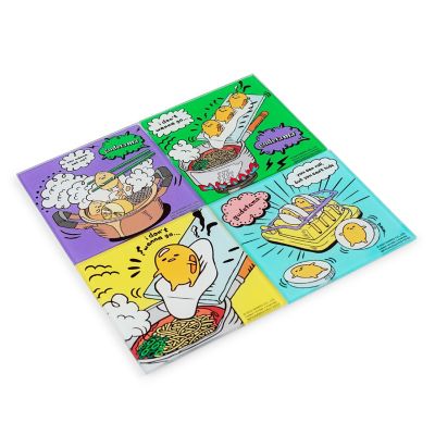 Sanrio Gudetama Glass Coasters  Set of 4 Image 1