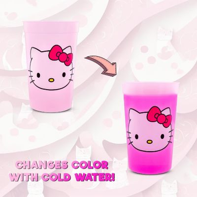 Sanrio Hello Kitty 4-Piece Color-Change Plastic Cup Set  Each Holds 15 Ounces Image 1