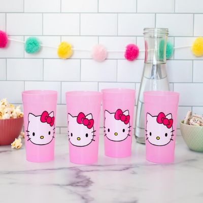 Sanrio Hello Kitty 4-Piece Color-Change Plastic Cup Set  Each Holds 15 Ounces Image 2