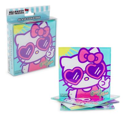 Sanrio Hello Kitty and Friends Glass Coasters  Set of 4 Image 1