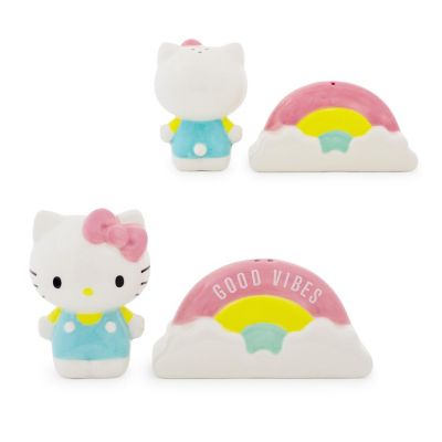 Sanrio Hello Kitty and Rainbow Ceramic Salt and Pepper Shaker Set Image 1