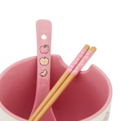 Sanrio Hello Kitty Apples and Cinnamon 20-Ounce Ramen Bowl and Chopstick Set Image 2