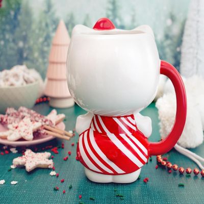 Sanrio Hello Kitty Candy Cane Dress 3D Sculpted Ceramic Mug  Holds 20 Ounces Image 3