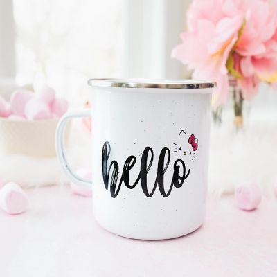Sanrio Hello Kitty "Hello" Ceramic Camper Mug  Holds 20 Ounces Image 3
