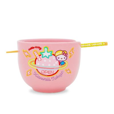 Sanrio Hello Kitty "Kawaii Tokyo" 20-Ounce Ramen Bowl and Chopstick Set Image 1