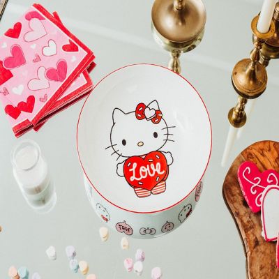 Sanrio Hello Kitty "Love" 9-Inch Ceramic Coupe Dinner Bowl Image 1