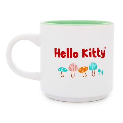 Sanrio Hello Kitty Mushrooms Single Stackable Ceramic Mug  Holds 13 Ounces Image 1