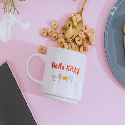 Sanrio Hello Kitty Mushrooms Single Stackable Ceramic Mug  Holds 13 Ounces Image 2