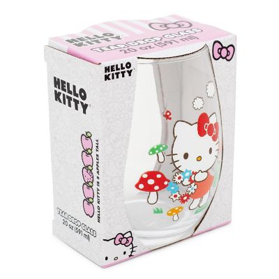 Sanrio Hello Kitty Mushrooms Stemless Wine Glass  Holds 20 Ounces Image 1