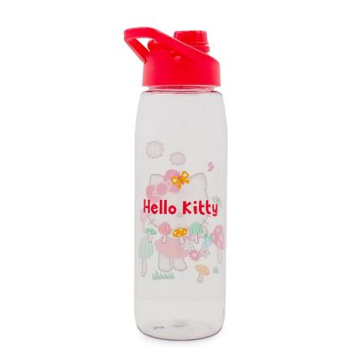 Sanrio Hello Kitty Mushrooms Water Bottle With Screw-Top Lid  Holds 28 Ounces Image 1