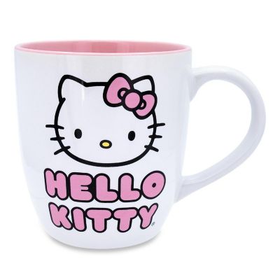Sanrio Hello Kitty Perfect Pink 18-Ounce Ceramic Mug and Coaster Set Image 1