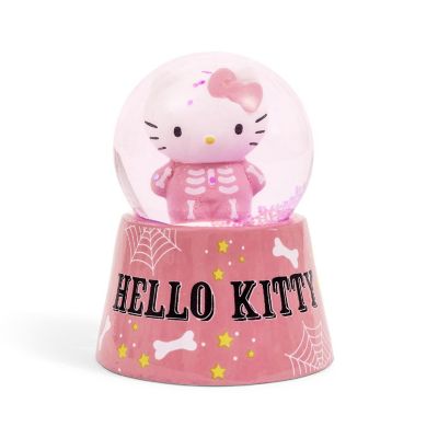 Sanrio Hello Kitty Pink Skeleton 3-Inch Mini Light-Up Snow Globe Image 1