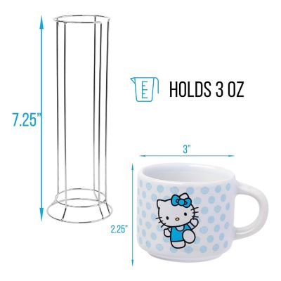 Sanrio Hello Kitty Polka Dots 3oz Stackable Mug Set of 4 Image 3