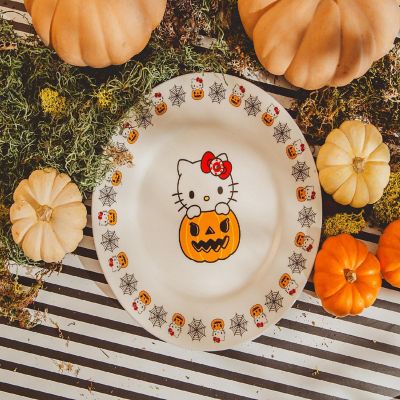 Sanrio Hello Kitty Pumpkin Boo 11-Inch Ceramic Dinner Plate Image 1