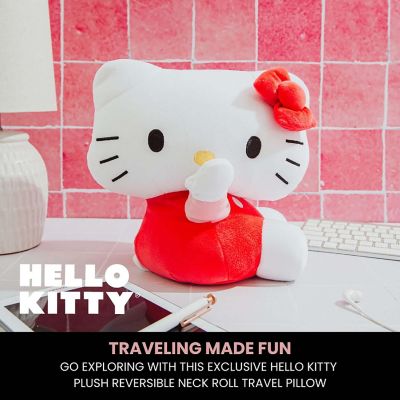 Sanrio Hello Kitty Reversible Neck Roll Pillow and Plush Toy Image 1