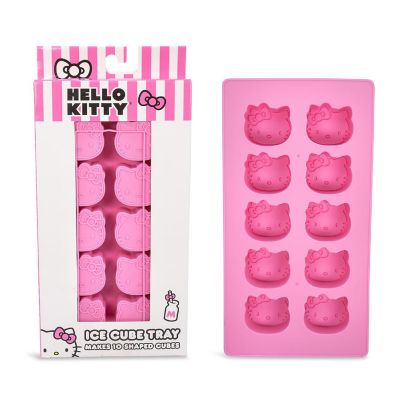 Sanrio Hello Kitty Silicone Mold Ice Cube Tray  Makes 10 Cubes Image 1