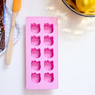 Sanrio Hello Kitty Silicone Mold Ice Cube Tray  Makes 10 Cubes Image 2