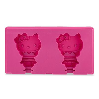 Sanrio Hello Kitty Silicone Popsicle Mold Shapes With Plastic Sticks Image 2