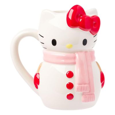 Sanrio Hello Kitty Snowman 20 Ounce 3D Sculpted Ceramic Mug Image 1