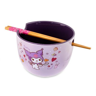 Sanrio Kuromi 20-Ounce Ramen Bowl With Chopsticks and Spoon Image 1