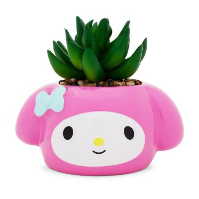 Sanrio My Melody 3-Inch Ceramic Mini Planter With Artificial Succulent Image 1