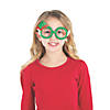 Santa & Elf Christmas Glitter Glasses - 12 Pc. Image 1
