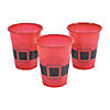 Santa Belt Buckle Red Plastic Cups - 50 Pc. Image 1