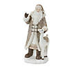 Santa Figurine With Deer And Pine Tree Accents (Set Of 2) 11.75"H, 12.25"H Resin Image 2
