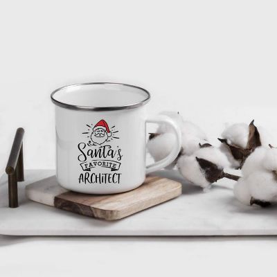 Santa Loves Architect 11oz Camp Mug Image 1