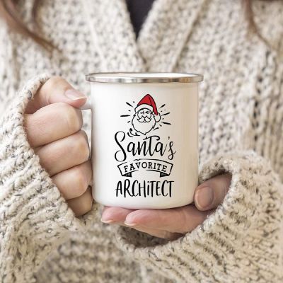 Santa Loves Architect 11oz Camp Mug Image 2