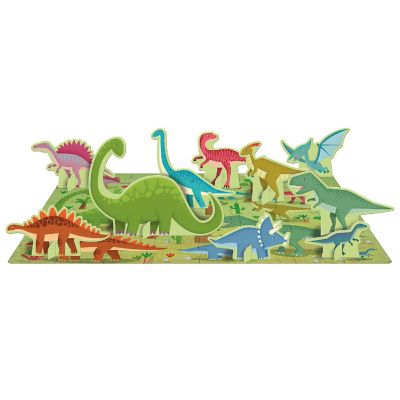 Sassi: Q-Box - Dinosaurs - 40pc Puzzle,Booklet &amp; 10 Dino Figures,Interactive Fun Image 1