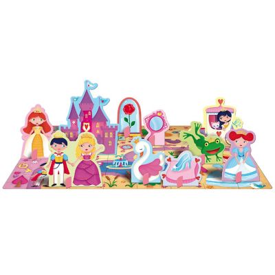 Sassi: Q-Box - Princesses - 40pc Puzzle, Booklet &amp; 10 Figures, Interactive Fun Image 1