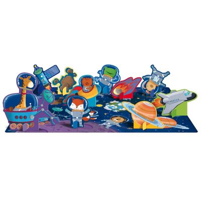 Sassi: Q-Box - Space - 40pc Puzzle, Booklet &amp; 10 Figures, Interactive Fun, Kids Image 1