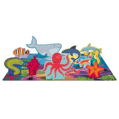 Sassi: Q-Box - The Sea - 40pc Puzzle,Booklet &amp; 10 Ocean Figures,Interactive Fun Image 1