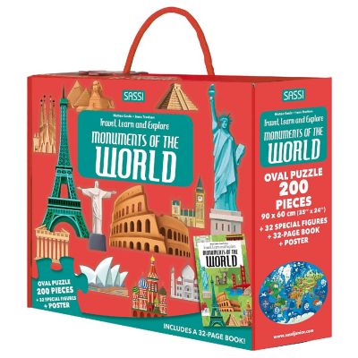 Sassi: Travel, Learn &amp; Explore - Monuments Puzzle, 32pg Facts Book &amp; Poster Image 1