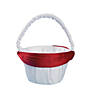 Satin Wedding Basket with Red Bow Image 1