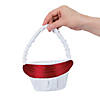 Satin Wedding Basket with Red Bow Image 1