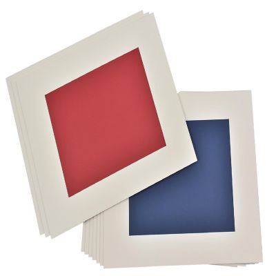 Sax Exclusive Die-Cut Mat Boards, 16 x 20 Inches, White Pebble, Pack of 10 Image 1