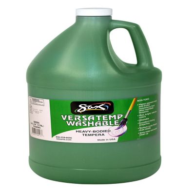 Sax Versatemp Washable Heavy-Bodied Tempera Paint, 1 Gallon, Green Image 1
