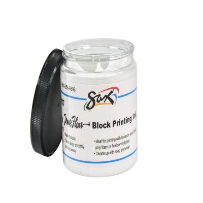 Sax Water Soluble Block Printing Ink, 1 Pint Jar, White Image 2