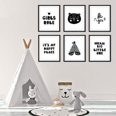 Scandi BW Rule Dream Big 6Pack 8.5x11in Image 3