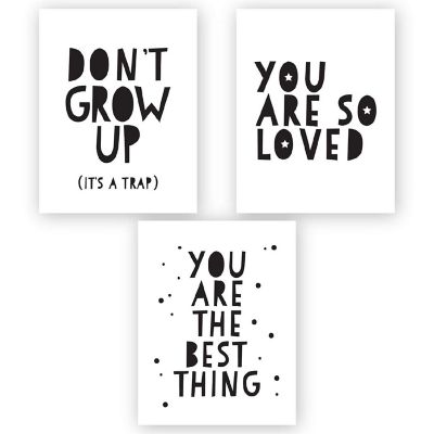 Scandinavian Blk White Nursery  8.5x11in Image 1