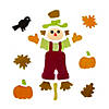 Scarecrow and Pumpkins Thanksgiving Gel Window Clings Image 1