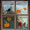 Scarecrow and Pumpkins Thanksgiving Gel Window Clings Image 1