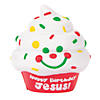 Scented Happy Birthday Jesus Cupcake Slow-Rising Squishies - 6 Pc. Image 1