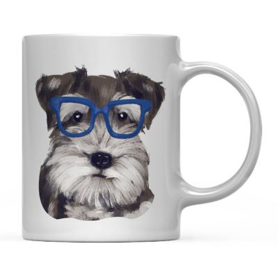 Schnauzer Blue Glasses Ceramic Mug Image 2
